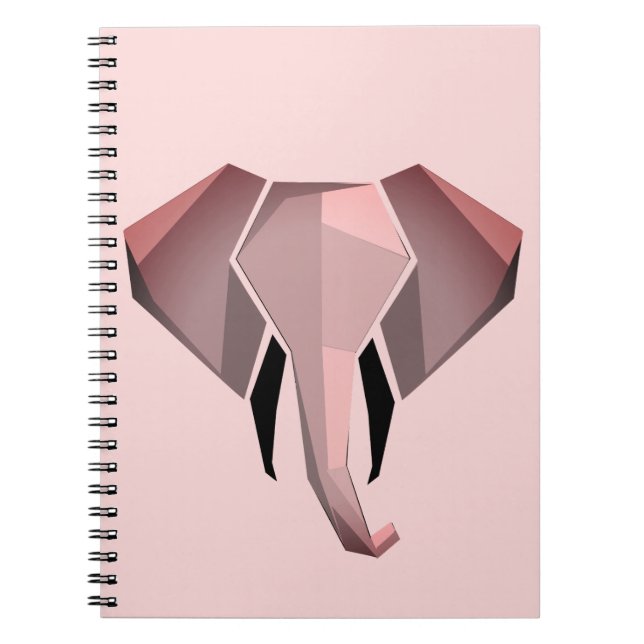Geometrics Elephant Head  Notebook (Front)
