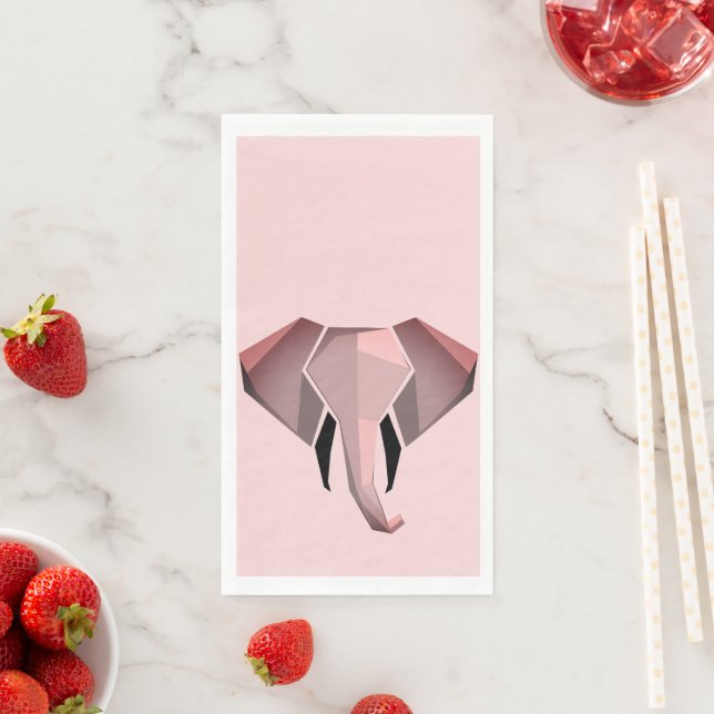 Geometrics Elephant Head  Paper Guest Towels (Insitu)