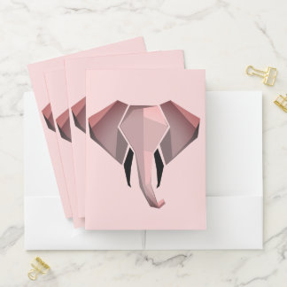 Geometrics Elephant Head Pocket Folder