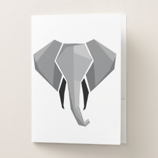 Geometrics Elephant Head Pocket Folder