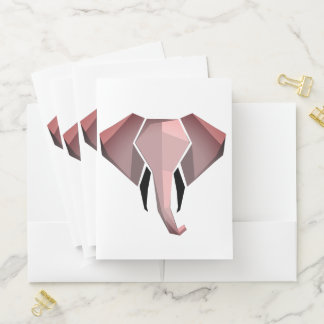 Geometrics Elephant Head Pocket Folder
