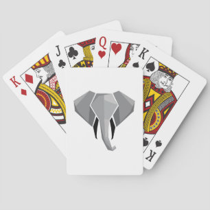 Geometrics Elephant Head  Poker Cards