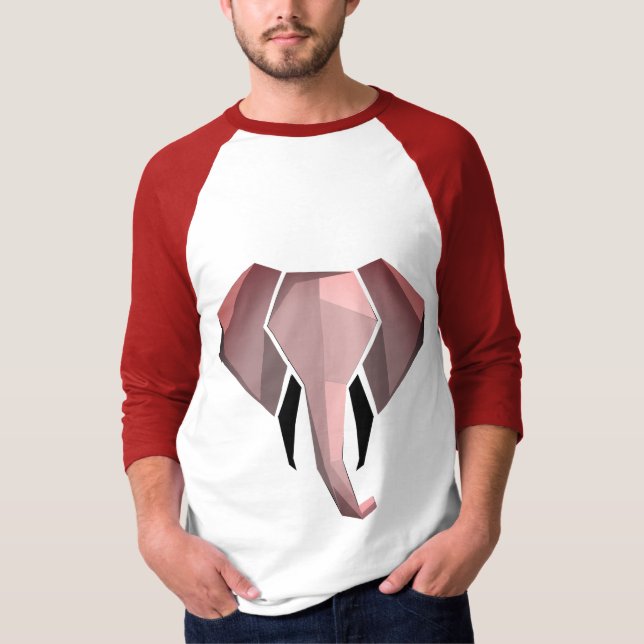 Geometrics Elephant Head  T-Shirt (Front)