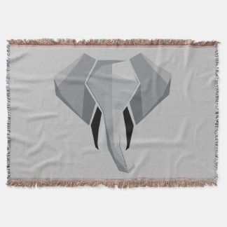 Geometrics Elephant Head  Throw Blanket