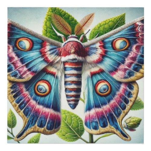 Geometrid Moth 240624IREF126 _ Watercolor Faux Canvas Print