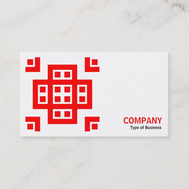 Geometropolis - 030614 - Red on White Business Card (Front)