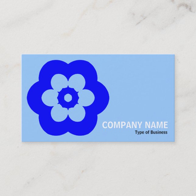 Geometropolis - 290514(3) - Shades of Blue Business Card (Front)