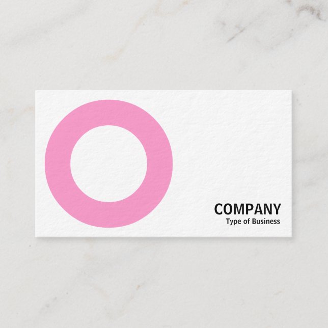 Geometropolis - Bold Circle - Pink Business Card (Front)