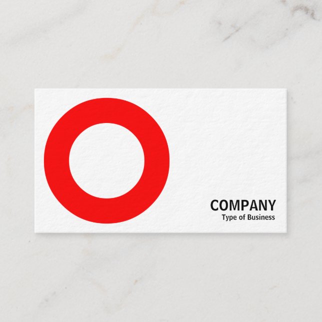 Geometropolis - Bold Circle - Red Business Card (Front)