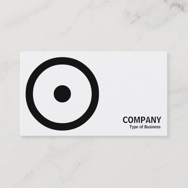 Geometropolis - Center Spoted Circle - Black Business Card (Front)