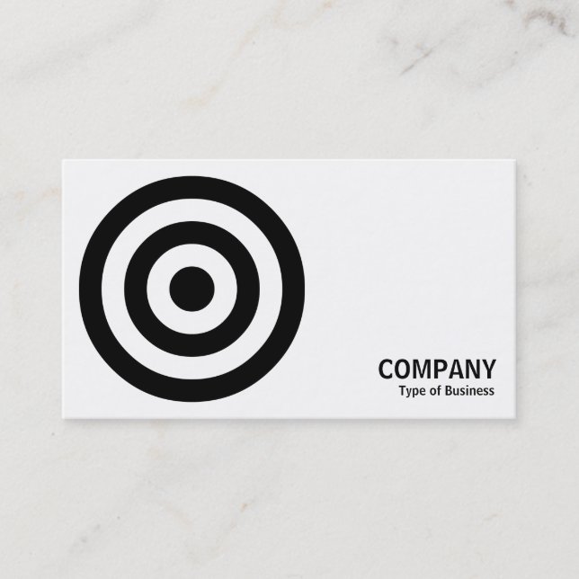 Geometropolis - Concentric Circles - Black Business Card (Front)