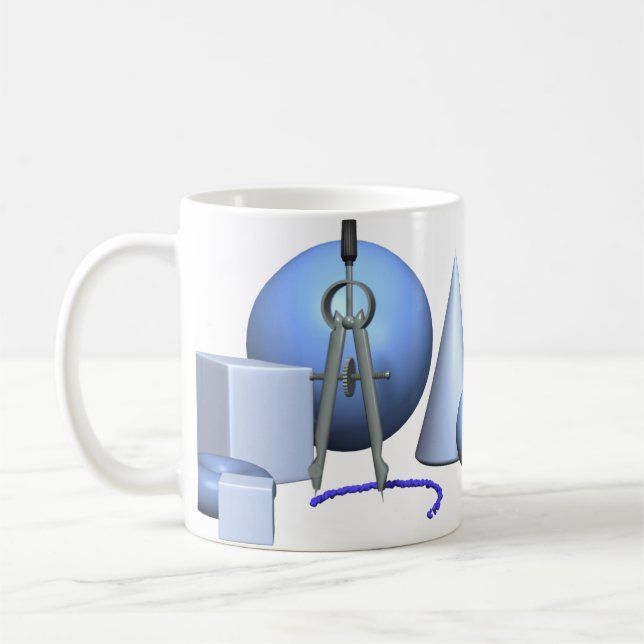 Geometry and Geometrical Shapes Coffee Mug (Left)