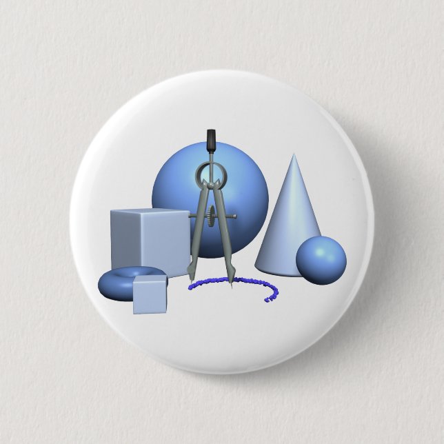 Geometry and Geometrical Shapes Pinback Button (Front)