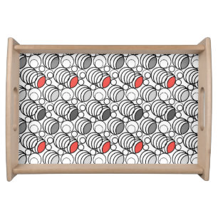 Geometry circles and rings decor retro sixties serving tray