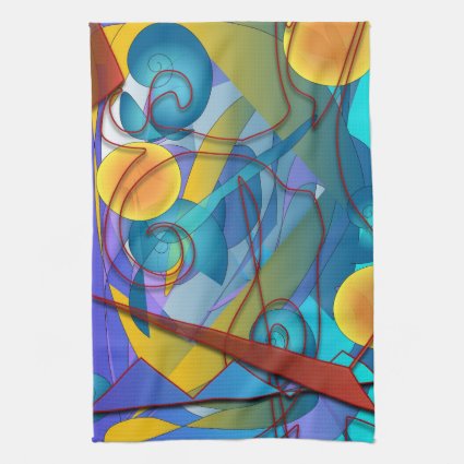 Geometry Collage Kitchen Towel