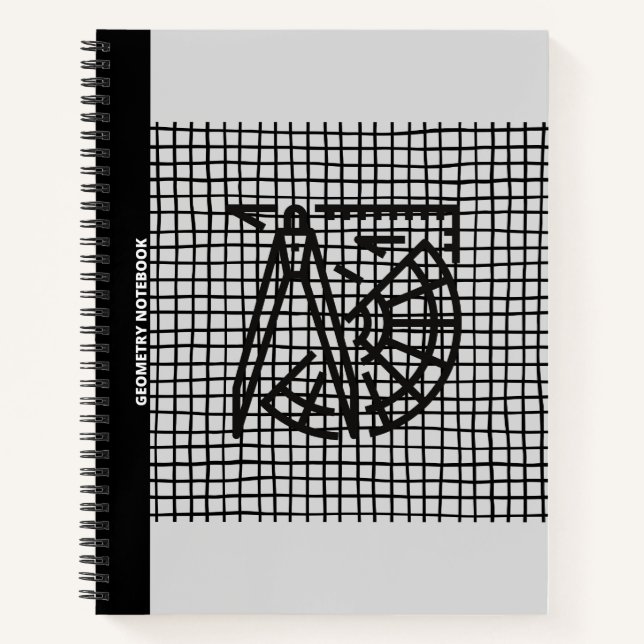GEOMETRY COMPASS & PROTRACTOR(LIGHT GRAY) NOTEBOOK (Front)