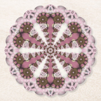 Geometry Country Earth Pink Mandala Paper Coaster
