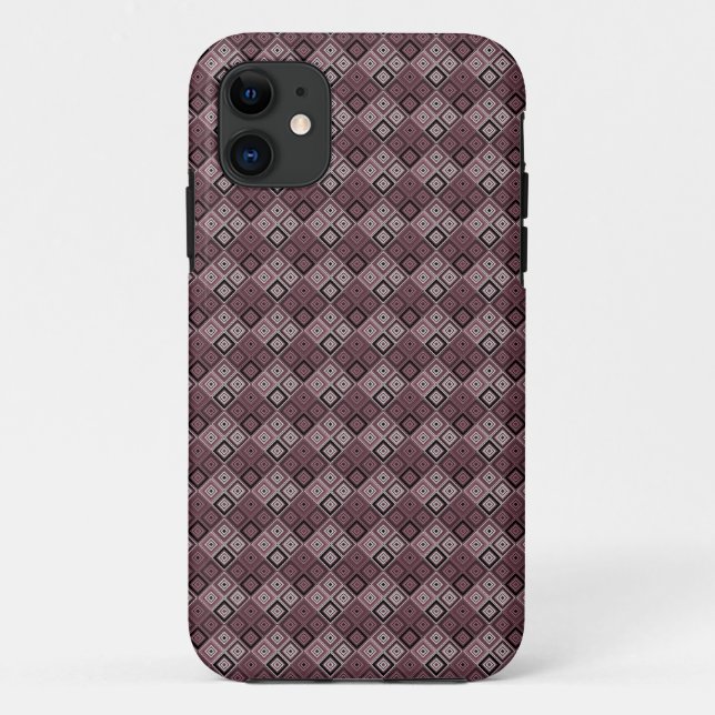 Geometry ethnic patchwork brown burgundy  Case-Mate iPhone case (Back)