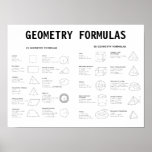 Geometry Formulas Poster at Zazzle