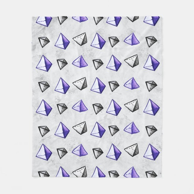 Geometry Geek Pyramid Pattern Fleece Blanket (Front)