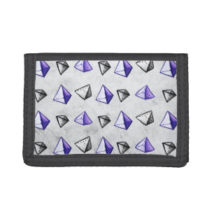 Geometry Geek Pyramid Pattern Trifold Wallet