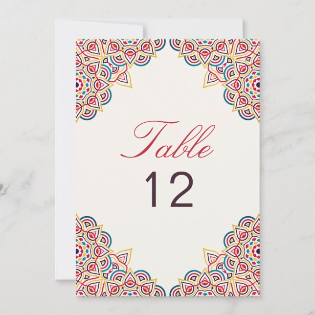 Geometry Glitter Metal Luxury Wedding Table Number (Front)
