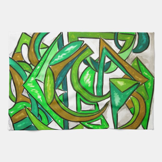 Geometry Homework - Abstract Art Kitchen Towel (Horizontal)