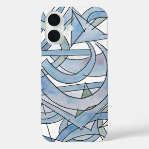 Geometry Homework-Hand Painted Modern Art iPhone 16 Case