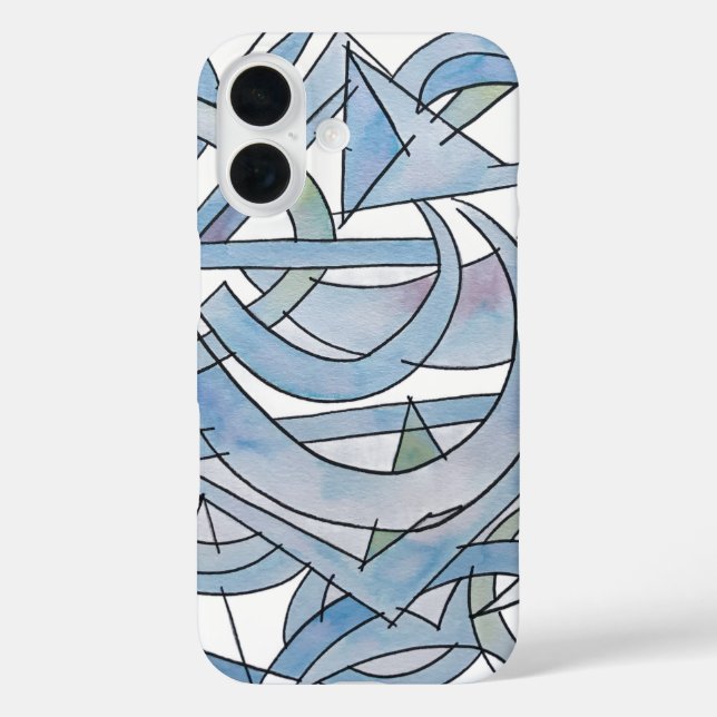 Geometry Homework-Hand Painted Modern Art Case-Mate iPhone Case (Back)