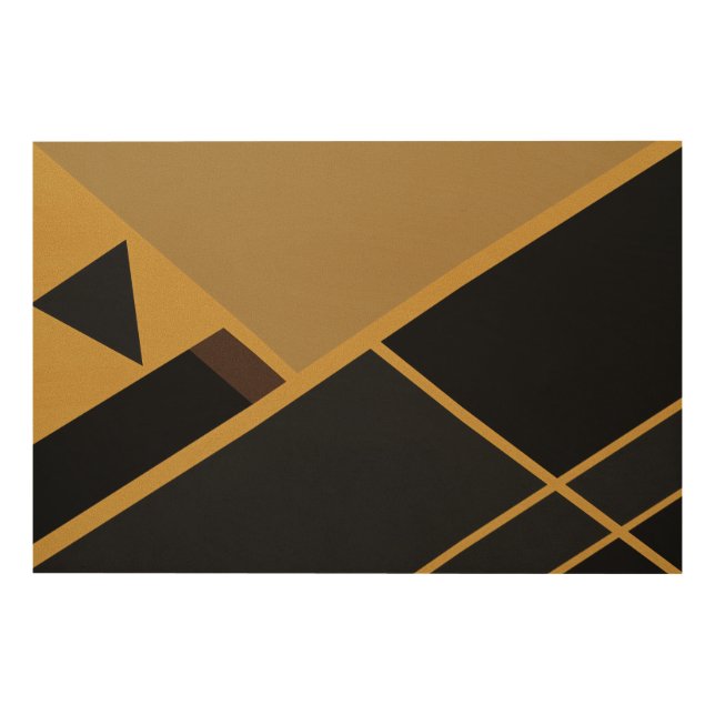 Geometry in Earth Tones Wood Art (Front)