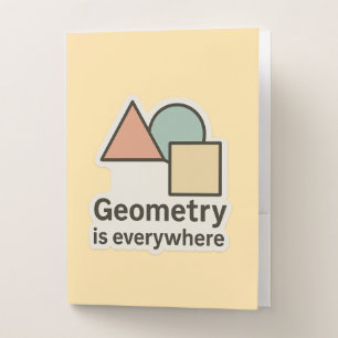 Geometry Is Everywhere Sticker – Colorful Shapes Pocket Folder