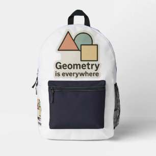 Geometry Is Everywhere Sticker – Colorful Shapes Printed Backpack