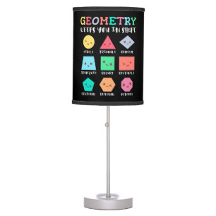 Geometry keeps you in shape, geometric shapes table lamp