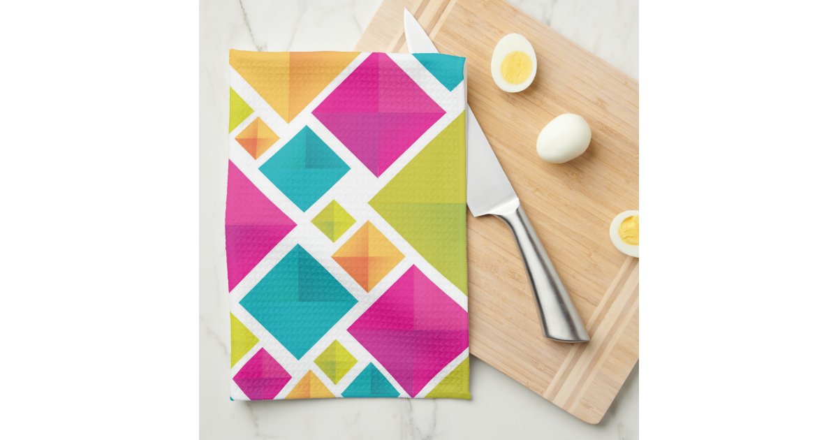 GEOMETRY Kitchen Tea Towel -Quick Dry Microfiber Dish Towels, Create