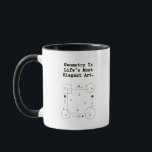 Geometry Life's Elegant Art | Mathematical Beauty Mug<br><div class="desc">Creative design featuring "Geometry is life's most elegant art."</div>