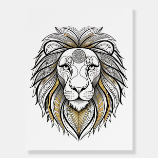 Geometry Lion print | Mandala Lion King poster