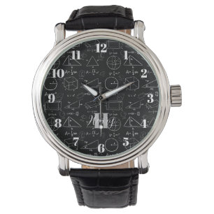 Geometry Math Monogram Name Watch