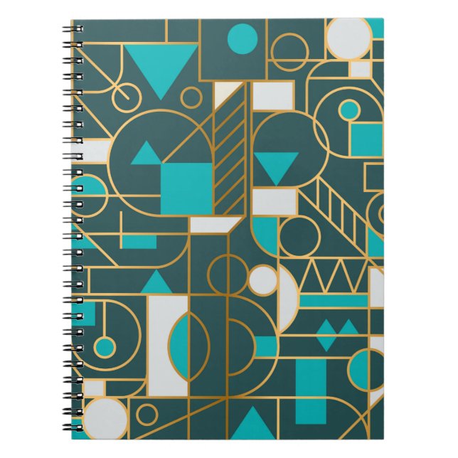 Geometry minimalistic artwork retro poster with si notebook (Front)
