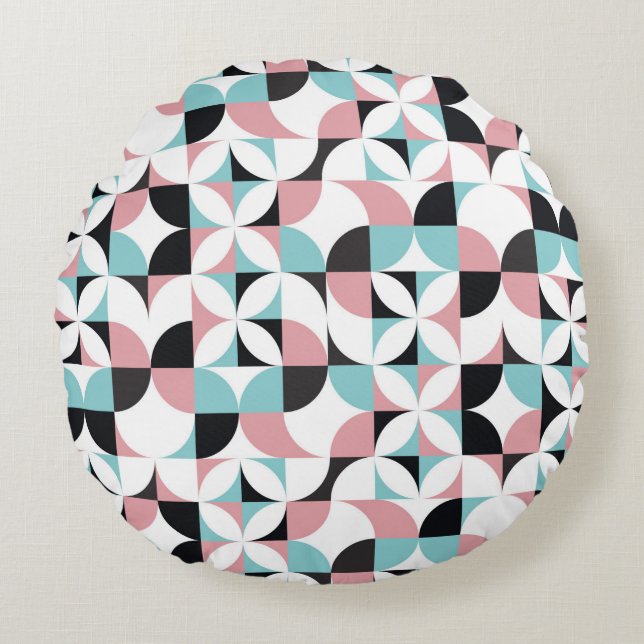 Geometry minimalistic seamless pattern round pillow (Front)