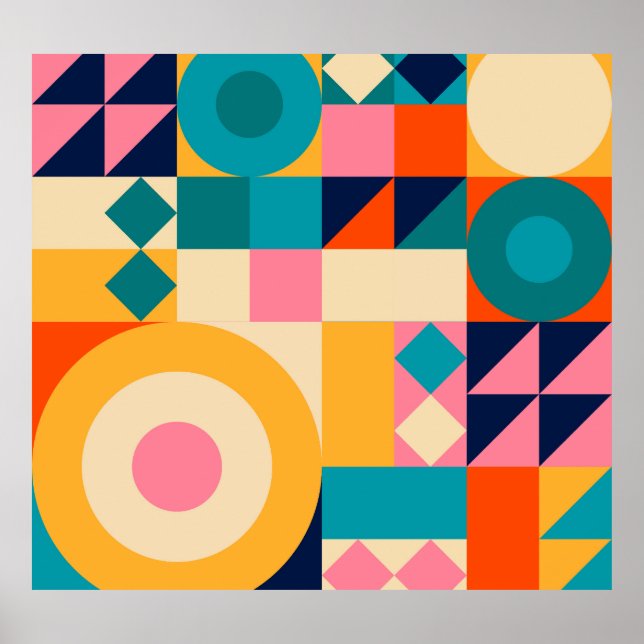 Geometry Minimalistic: Vintage Illustration Poster (Front)