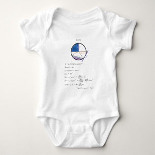 Geometry of a Circle Math Geometry Educational Baby Bodysuit