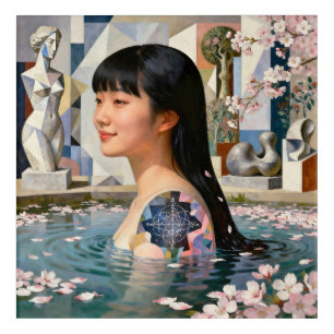 “Geometry of Serenity” – A Digital Portrait Acrylic Print