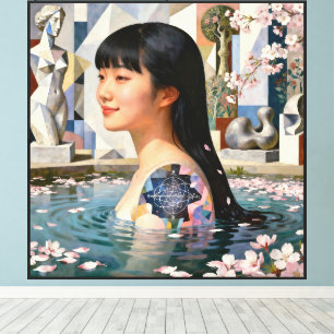 “Geometry of Serenity” – A Digital Portrait Canvas Print