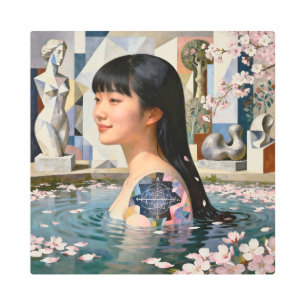 “Geometry of Serenity” – A Digital Portrait Metal Print