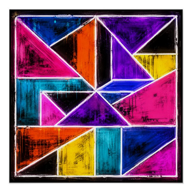 Geometry Pattern Art Poster (Front)
