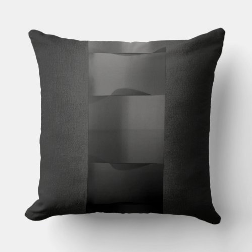 Geometry Plum Purple 3_Dimensional Black Gray Throw Pillow