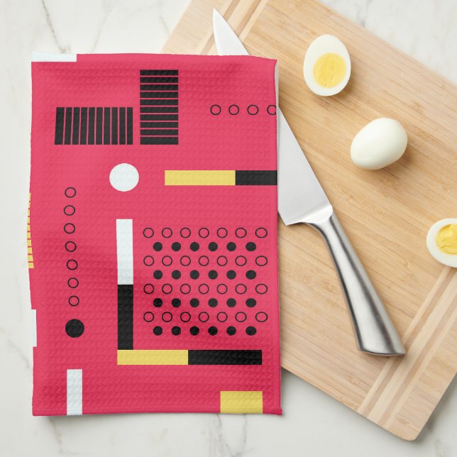 Geometry Polka Stripes Kitchen Towel (Quarter Fold)