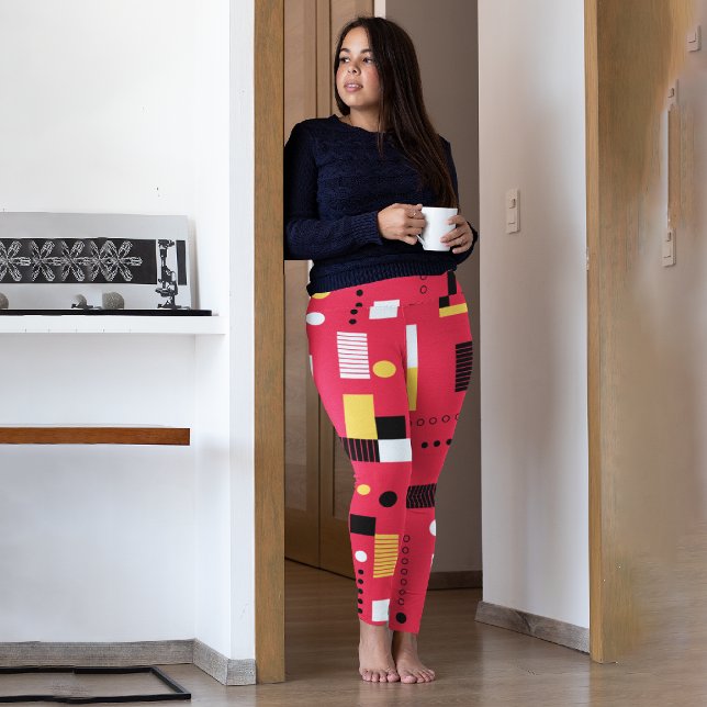 Geometry Polka Stripes Leggings (Creator Uploaded)