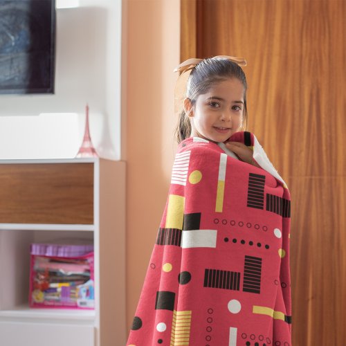 Geometry Polka Stripes Throw Blanket