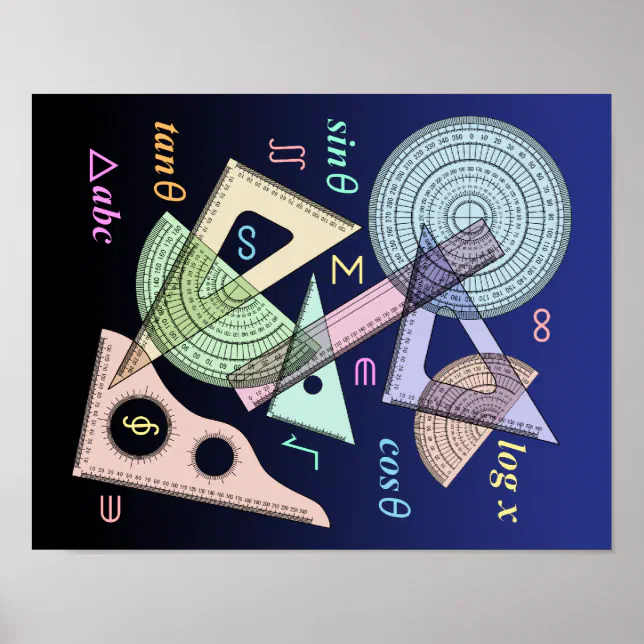 Geometry Postcard Geometry Poster | Zazzle